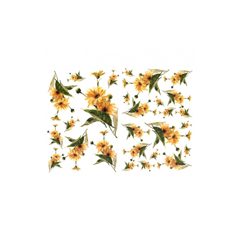 Papier do decoupage A3 ITD 0330 kwiaty nagietki - sklep plastyczny - s