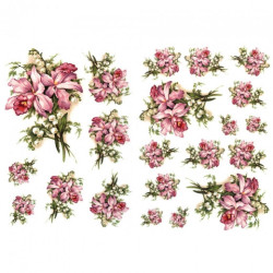 Papier do decoupage A3 ITD 0332 kwiaty - sklep plastyczny - szał dla p