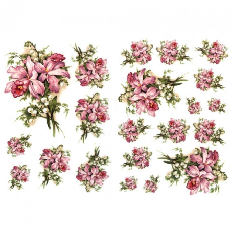 Papier do decoupage A3 ITD 0332 kwiaty - sklep plastyczny - szał dla p