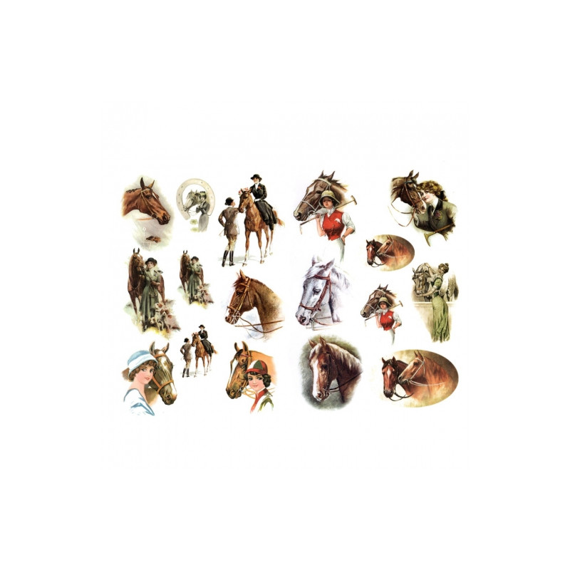 Decoupage paper A3 ITD 0338 horses