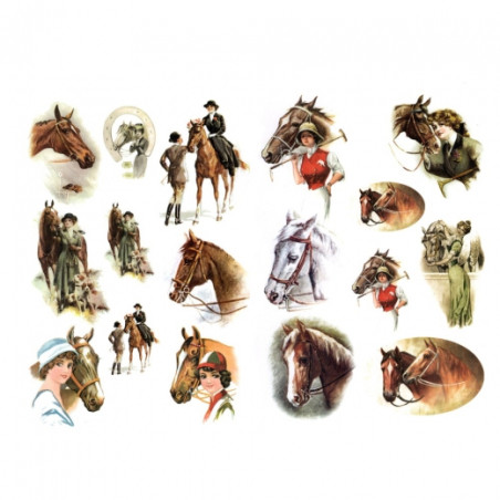 Decoupage paper A3 ITD 0338 horses