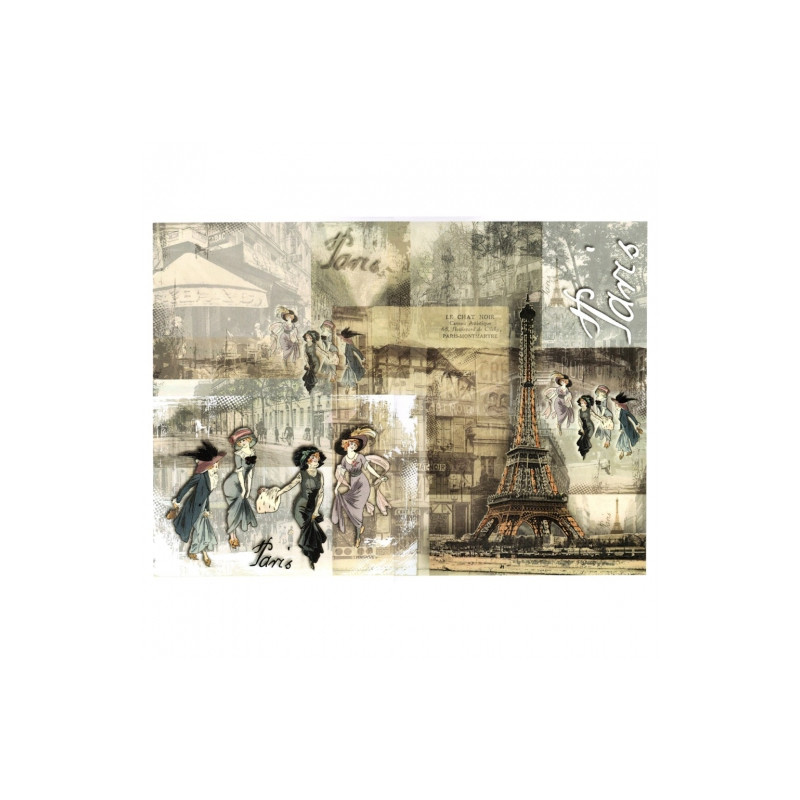 Papier do decoupage A3 ITD 0340 paryż retro - sklep plastyczny - szał