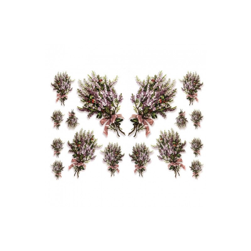 Decoupage paper A3 ITD 0348 heather flowers