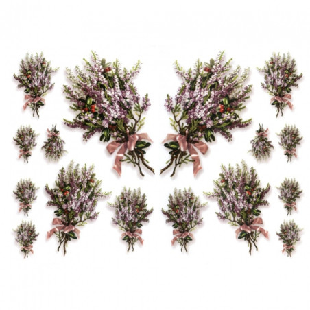 Decoupage paper A3 ITD 0348 heather flowers