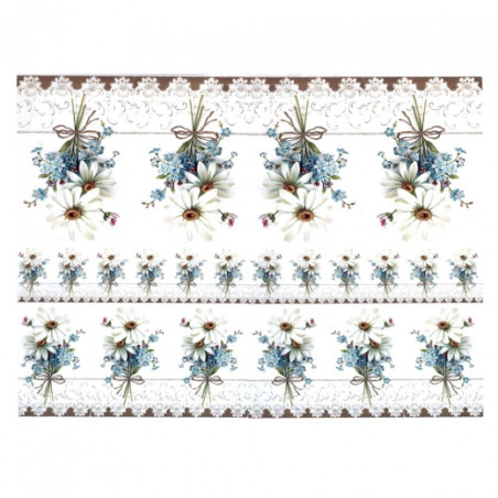Decoupage paper A3 ITD 0350 forget-me-not marigolds
