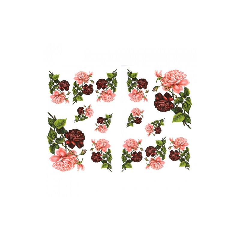 Decoupage paper A3 ITD 0352 rose