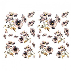 Decoupage paper A3 ITD 0356 purple poppies