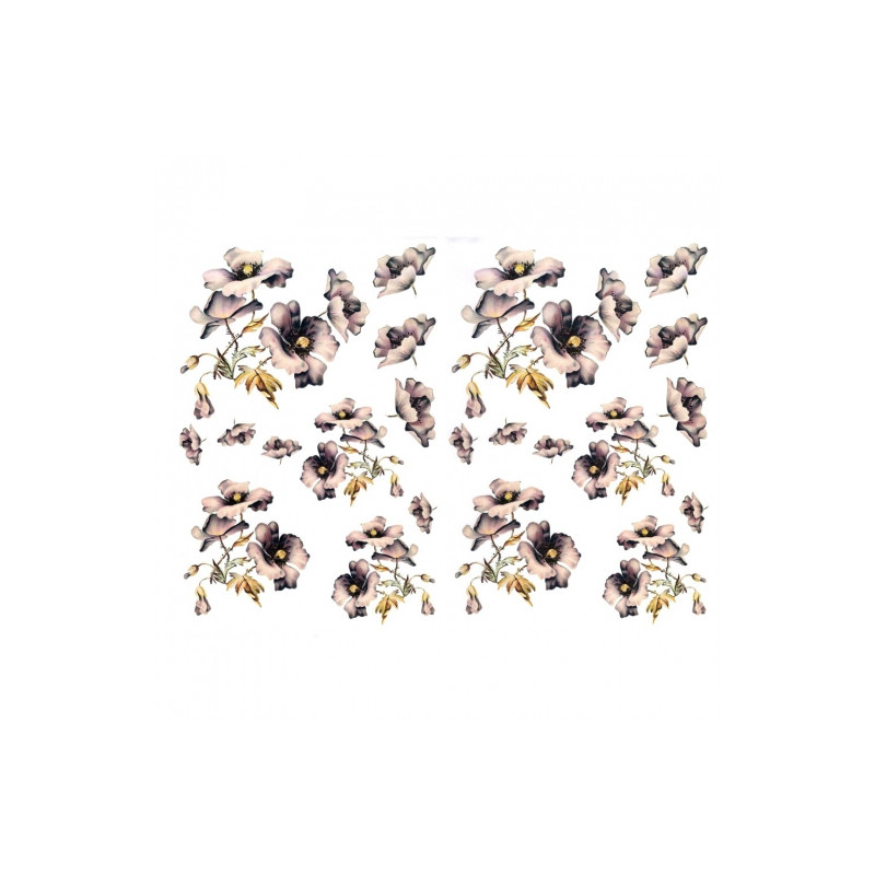 Decoupage paper A3 ITD 0356 purple poppies