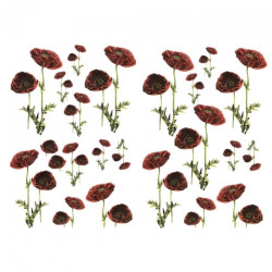 Papier do decoupage A3 ITD 0355 czerwone maki - sklep plsatyczny - sza