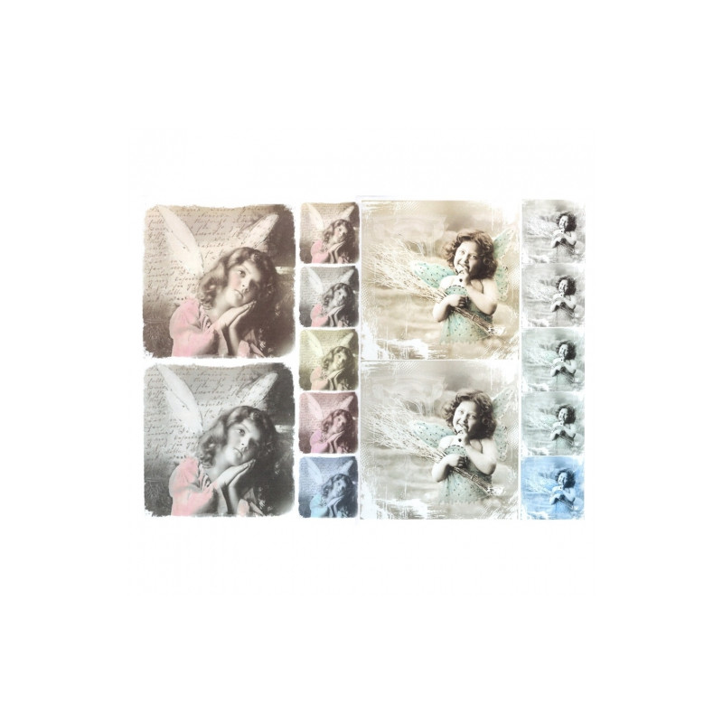Decoupage paper A3 ITD 0359 vintage angel
