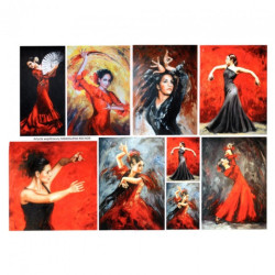 Papier do decoupage A3 ITD 0367 kobieta taniec - sklep plastyczny - sz