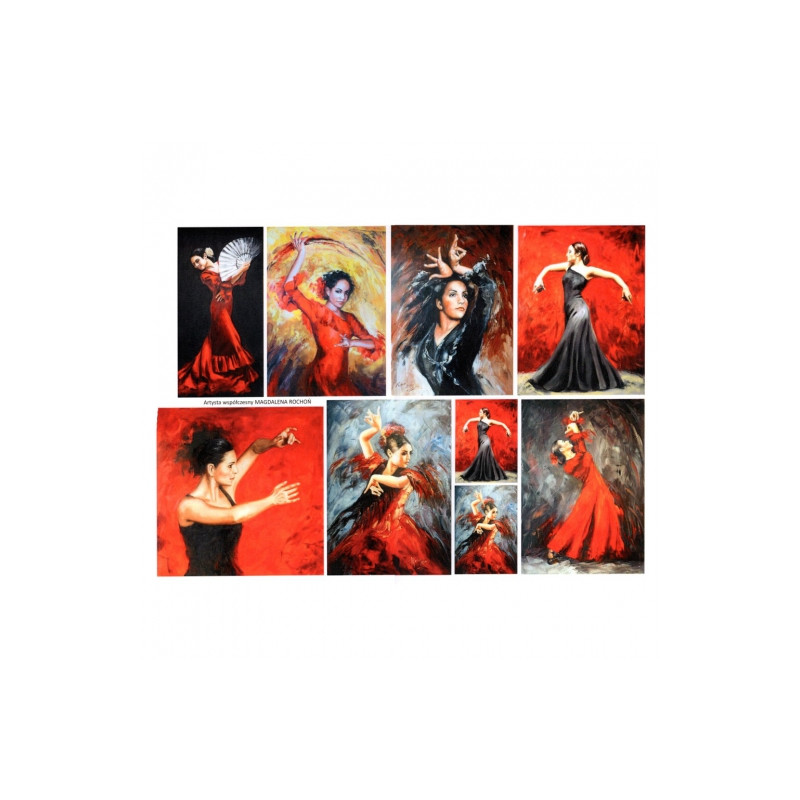 Decoupage paper A3 ITD 0367 woman dancing