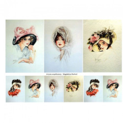 Decoupage paper A3 ITD 0372 woman portrait