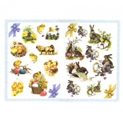 Papier do decoupage A3 ITD 0376 wielkanoc pisklaki - sklep plastyczny