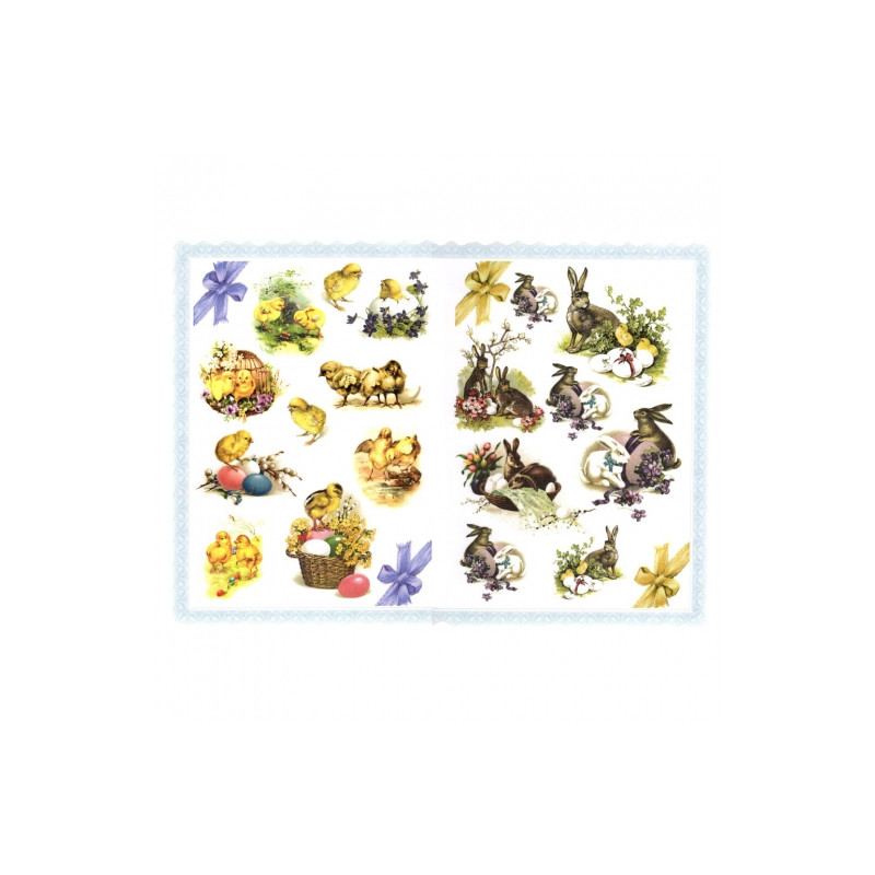 Decoupage paper A3 ITD 0376 easter chicks