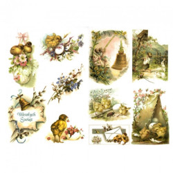Papier do decoupage A3 ITD 0387 wielkanoc wiosna - sklep plastyczny -