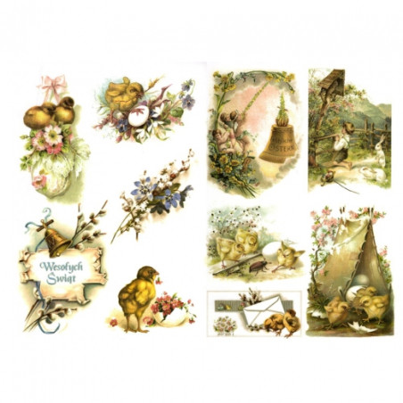 Papier do decoupage A3 ITD 0387 wielkanoc wiosna - sklep plastyczny -