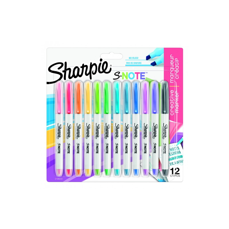 Sharpie s-note highlighters set of 12 pieces