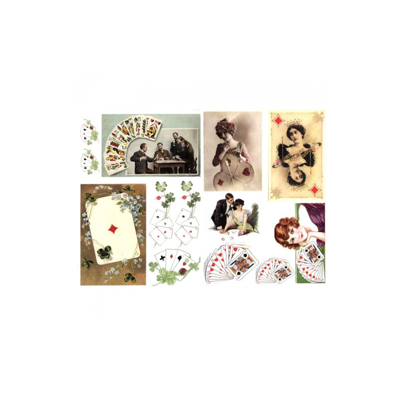 Papier do decoupage karty A3 ITD 0438 - sklep plastyczny - szał dla pl