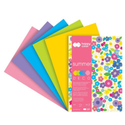 Blok Happy Color deco summer 5 kolorów A4 170 g 20 ark - sklep plastyc
