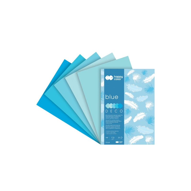 Blok Happy Color deco summer 5 kolorów A4 170 g 20 ark - sklep plastyc