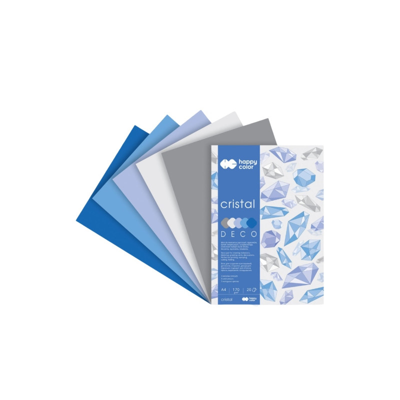 Blok Happy Color deco summer 5 kolorów A4 170 g 20 ark - sklep plastyc