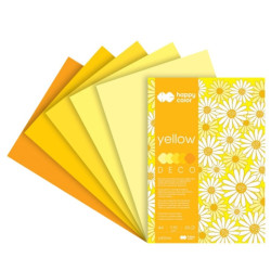 Blok Happy Color deco yellow 5 kolorów A4 170 g 20 ark - sklep plastyc