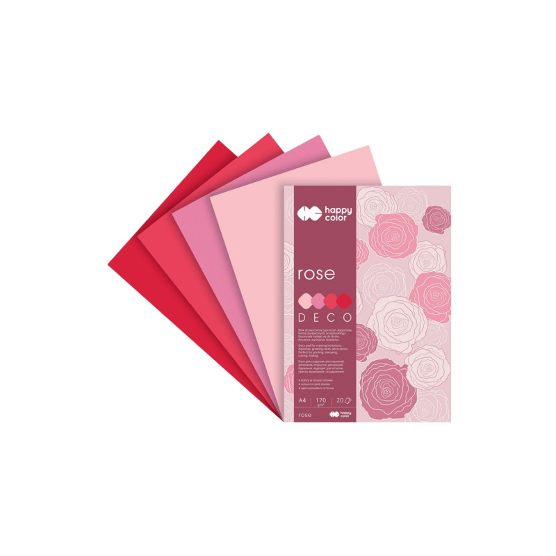 Blok Happy Color deco summer 4 kolory A4 170 g 20 ark - sklep plastycz