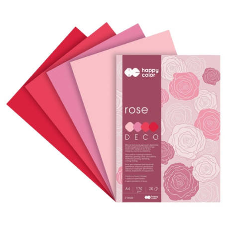 Blok Happy Color deco summer 4 kolory A4 170 g 20 ark - sklep plastycz