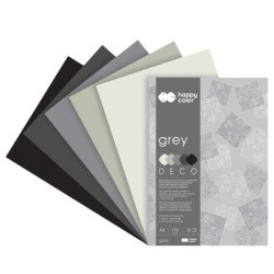 Blok Happy Color deco grey 5 kolorów A4 170 g 20 ark - sklep plastyczn