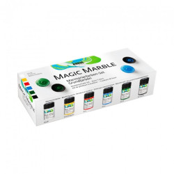 Kreul magic marble zestaw farb marmurkowych 6x20ml - sklep plastyczny