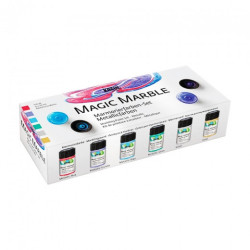 Kreul magic marble marble paints metallic pack 6x20ml
