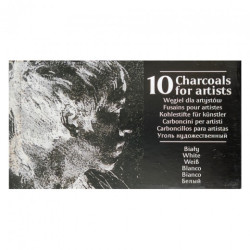 Renesans figured charcoal in bars white 10 pieces