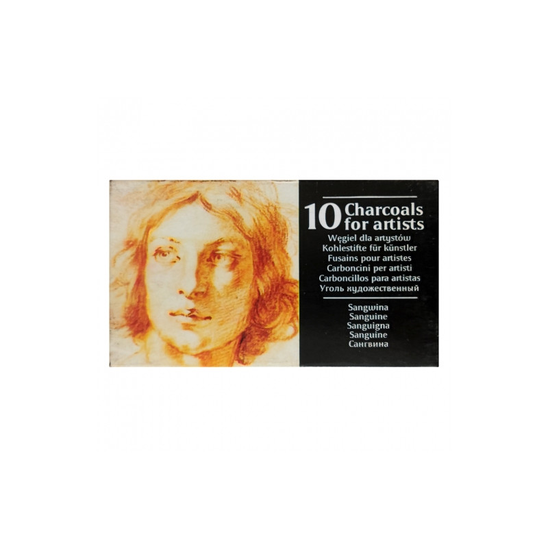 Renesans drawing charcoal pressed in sanguine bars 10 pieces