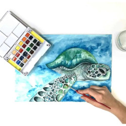 Zieler blok watercolour a4 300g 12ark klejony - sklep plastyczny - sza