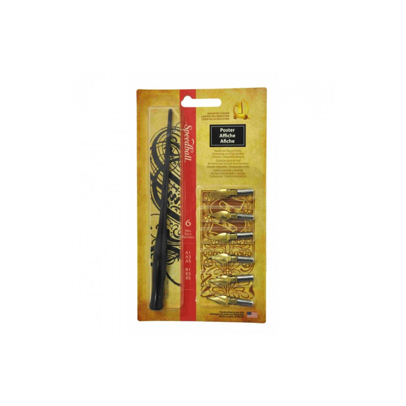 Speedball pióro do kaligrafii - zestaw poster - sklep plastyczny - sza