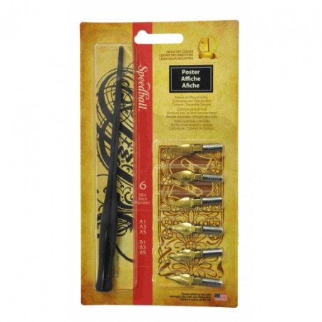 Speedball pióro do kaligrafii - zestaw poster - sklep plastyczny - sza