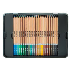 Renesans natural set of 48 artistic crayons in a metal case