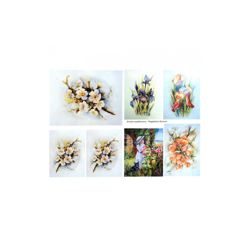 Decoupage paper A3 ITD 0369 flowers