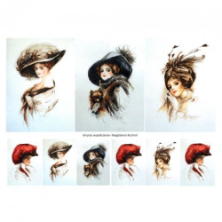 Decoupage paper A3 ITD 0373 woman portrait