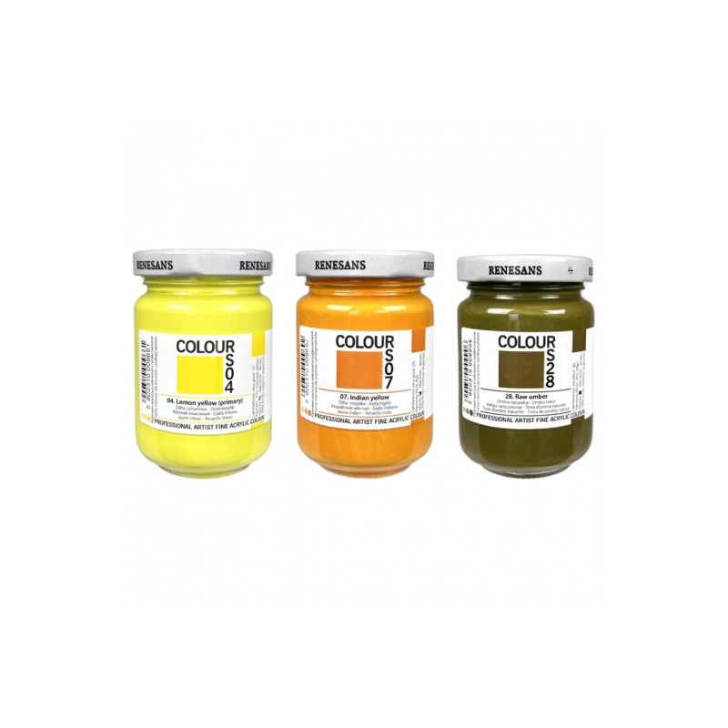 Renesans colours acrylic paints jar 110 ml
