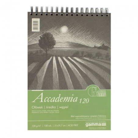Blok Gamma accademia 120g spirala - sklep plastyczny - szał dla plasty