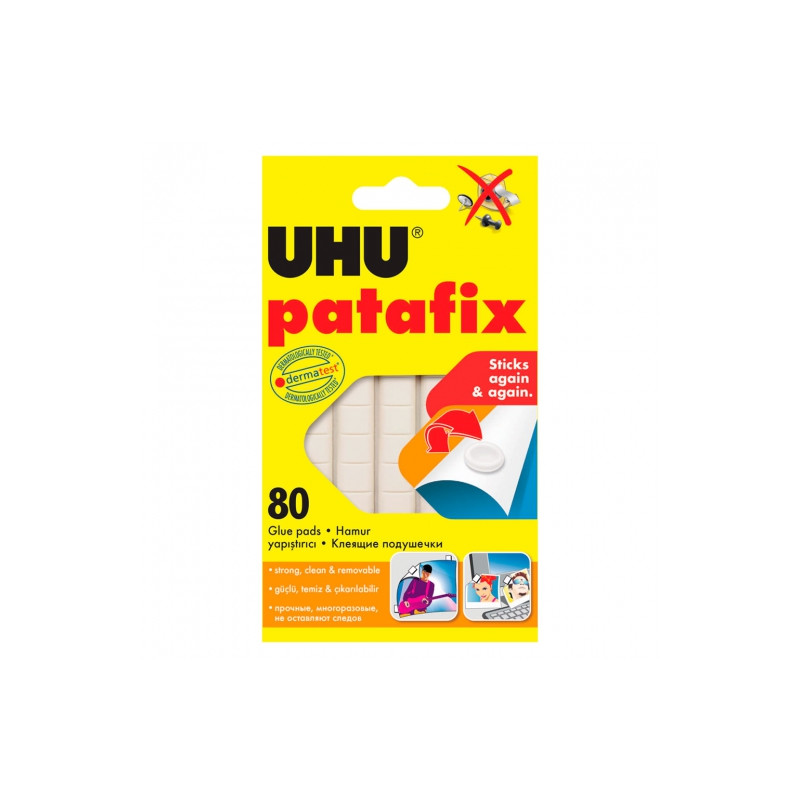 UHU patafix white self-adhesive mass 80 pieces