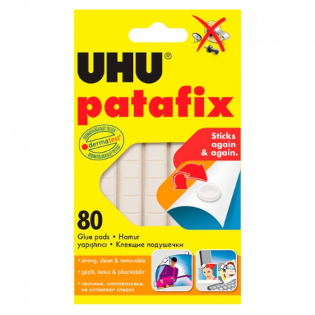 UHU patafix white self-adhesive mass 80 pieces