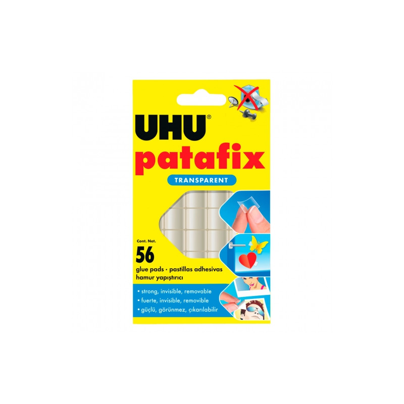 UHU patafix transparent self-adhesive mass 56 pieces