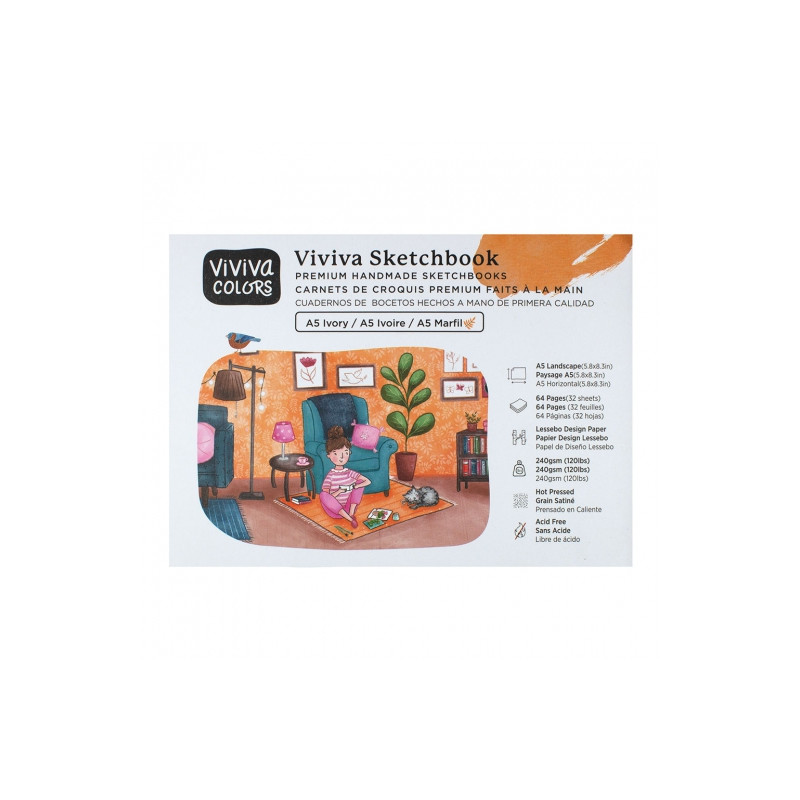 Sketchbook Viviva Colors ivory 240g 32sheets