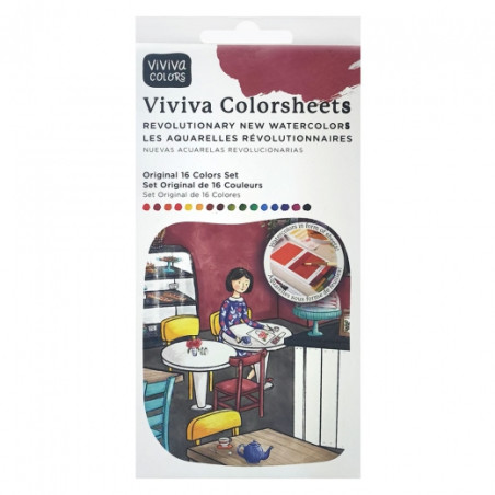 Viviva Colors orginal akwarele 16 kolorów- sklep plastyczny szał dla p
