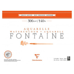 Blok Clairefontaine akwarelowy fontaine grain satine 300g 20ark - skle