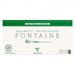 Blok Clairefontaine akwarelowy fontaine torchon 20x40cm 300g 15ark - s