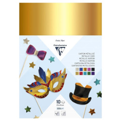 Clairefontaine karton metaliczny 25x35cm 10ark- sklep plastyczny szał